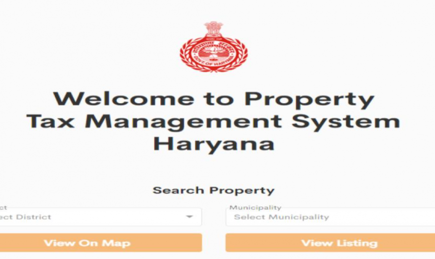 Property Tax Self Assessment: PMS Haryana 2022